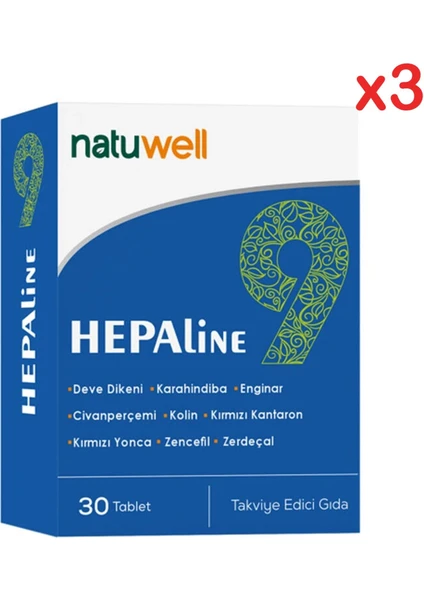 Hepaline 9 Takviye Edici Gıda 30 Tablet - 3 Adet