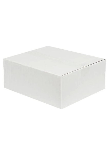 30 x 25 x 12 cm Tek Oluklu Koli - Beyaz