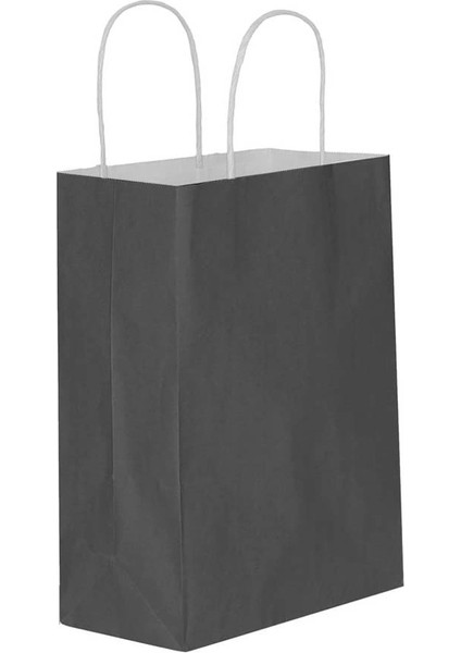 Siyah Kağıt Hediye ve Alışveriş Çantası (18X8X24) 25 Adet