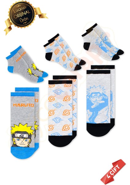 Orijinal Lisanslı Naruto Desenli Patik Çorap 3lü Karışık Paket - DL15610688-NRT-PTK fiyatları