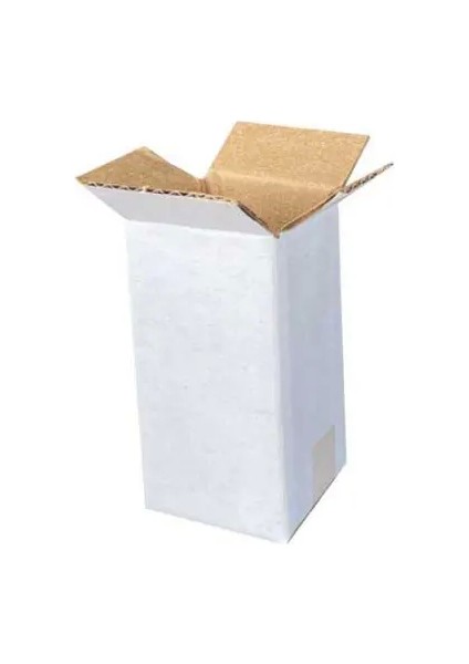 3 x 3 x 6 cm Tek Oluklu Koli - Beyaz