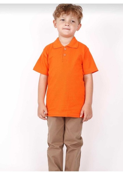 Unısex Çocuk Genç Polo Yaka Kısa Kol Normal Kalıp Düz Basic Okul Lise T-Shırt fiyatları