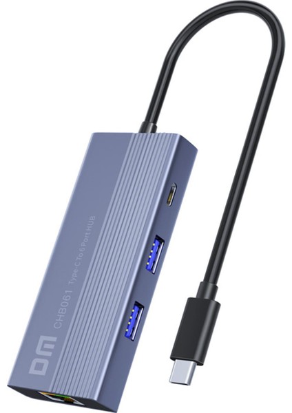 CHB061 Type-C To 4K HDMI 3*usb3.0 Gigabit Ethernet Pd 60W Çoklayıcı Hub