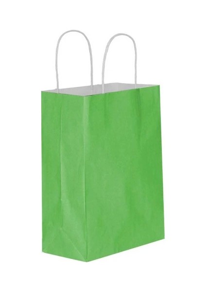 Yeşil Kağıt Hediye ve Alışveriş Çantası (15X8X20) 25 Adet