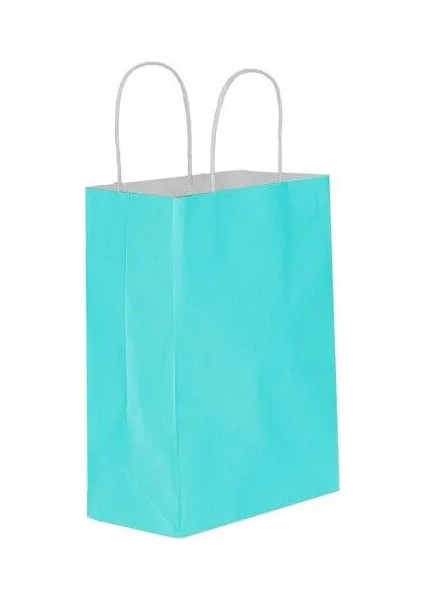 Mavi Kağıt Hediye ve Alışveriş Çantası (18X8X24) 25 Adet