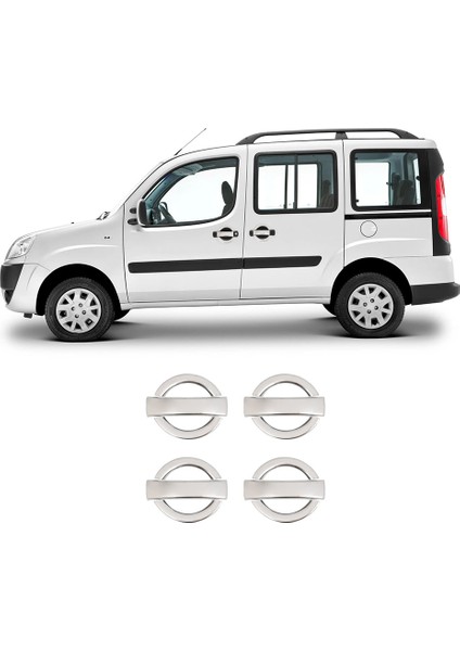 Fiat Doblo Krom Kapı Kolu 4 Kapı 8 Prç P.çelik 2000-2010