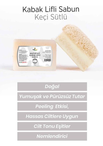 Tubalıfe Keçi Sütlü Kabak Lifli Sabun 100 gr