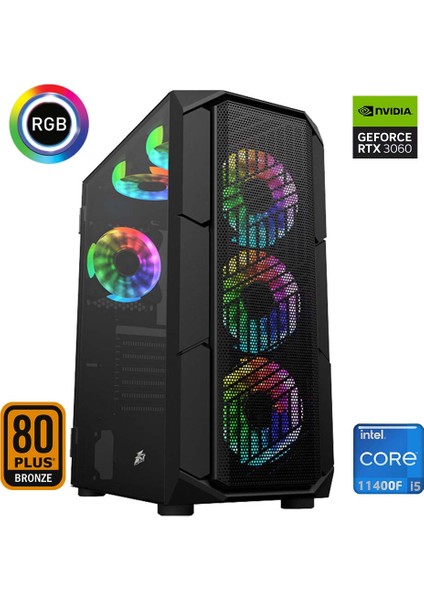XSR670 I5 11400F 16GB Ram 1tb M.2 Nvme SSD 12GB RTX3060 27"curved 180Hz Oyun Bilgisayarı
