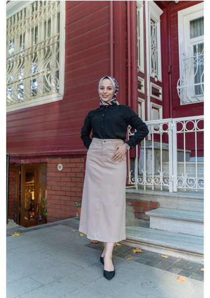 Ara Boy Likralı Gabardin Etek - Siyah modelleri