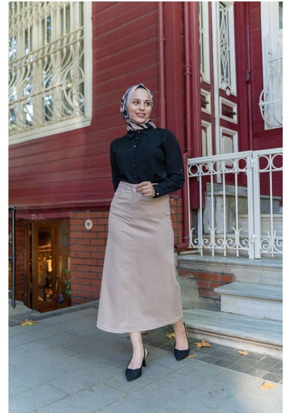 Ara Boy Likralı Gabardin Etek - Siyah indirimleri