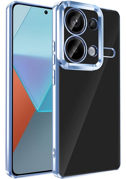 Xiaomi Redmi Note 13 Pro 4g Kılıf Kamera Korumalı Renkli Kenar Parlak Silikon Kapak