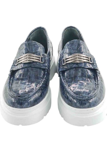 Loafer Mavi Kroko Kilim fiyatları