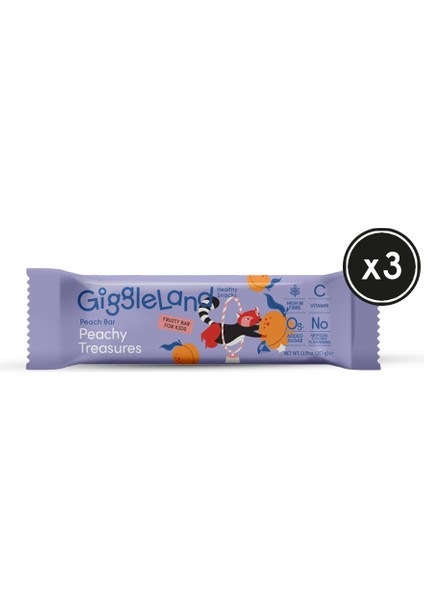 Giggle Land Şeftalili Meyve Barı 20 G x 3 Adet