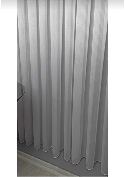 KAR600 KETEN70 Gümüş Simli Tül Perde 1x2 Seyrek Pile fiyatları