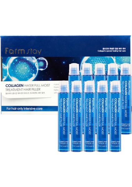 Collagen Water Full Moist/yıpranmış Saçlar Için Saç Bakım Serumu Set 13 Ml*10 Ad