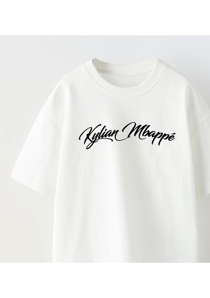 Euro 2024'ÜN Genç Yıldızları Kylian Mbappe Baskılı Beyaz Çocuk T-Shirt fırsatları
