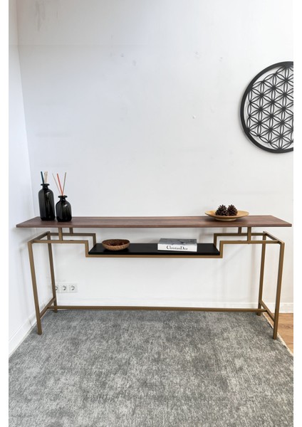 Dekoratif Endüstriyel Tasarım 2 Katlı Dresuar Konsol Raf Çift Renkli Depolama Rafı fiyatları