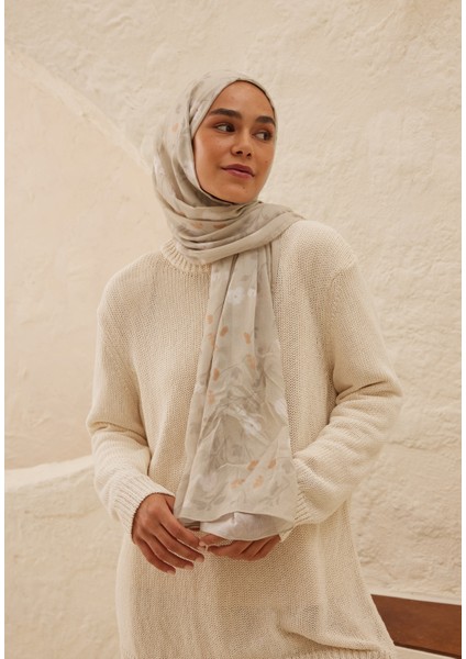 Soft Flowers Desen Rami Şal Taş