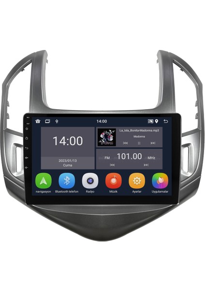 Chevrolet Cruze (2013-2015) Android 14 Multimedya Carplay 9 Inch 4 GB Ram / 64 GB Hafıza CRV-4052XD