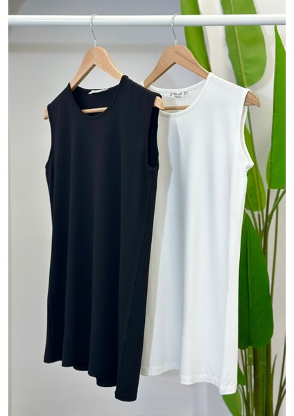 Siyah Sıfır Kol İçlik Tunik fiyatları