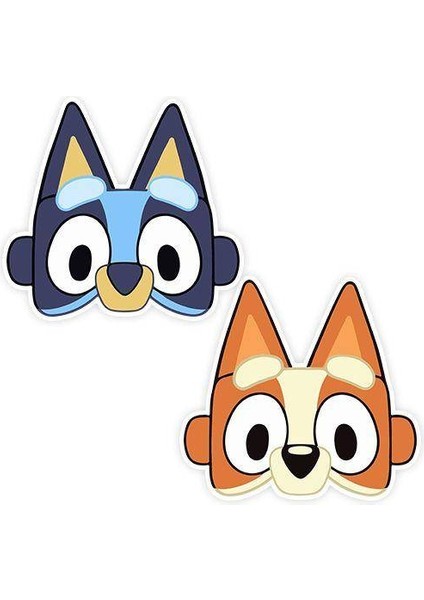 Bluey Kağıt Maske 6 Adet
