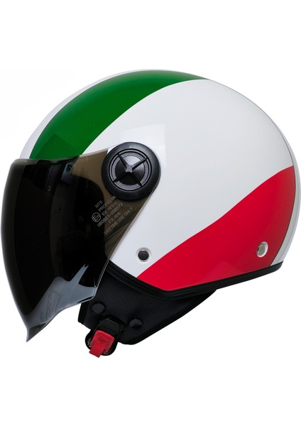 Motosiklet Yarım Kask Siyah Vizör R22.06 Sertifika Fiber Material Italy Motor Kaskı modelleri