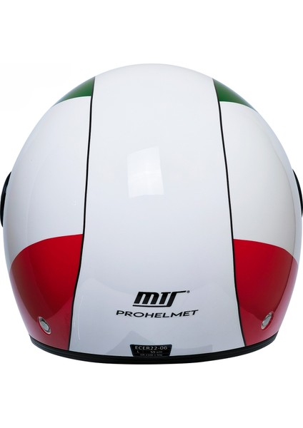 Motosiklet Yarım Kask Siyah Vizör R22.06 Sertifika Fiber Material Italy Motor Kaskı fırsatları