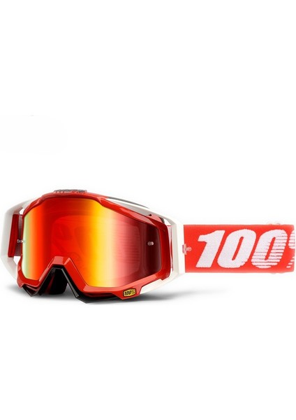 Motosiklet Motocross Gözlük Polikarbonat Lens Profesyonel Mx Atv Enduro Mtb Kross Gözlük Red-White fiyatları