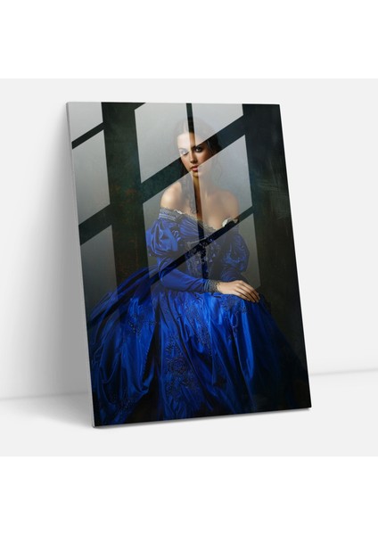Johannes Vermeer Wall Decoration - Woman In A Blue Dress - Johannes Vermeer, Portrait, Glass Art, Johannes Vermeer, 30X45