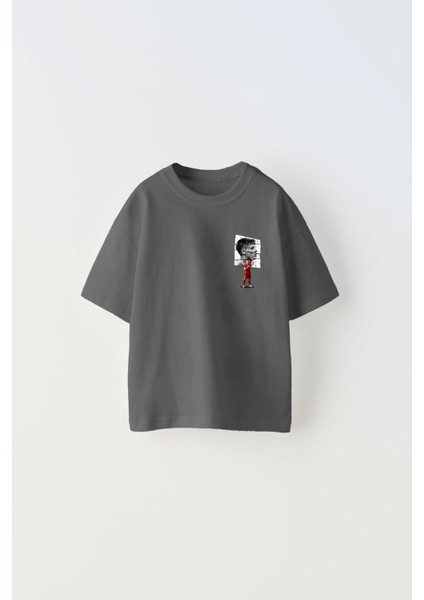 Euro 2024'ÜN Genç Yıldızları Arda Güler Baskılı Füme Çocuk T-Shirt fiyatları