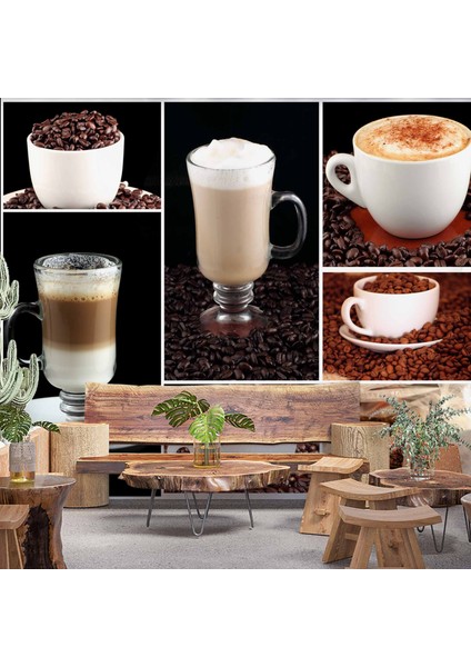 Kahve Çeşitleri Cafe Duvar Kağıdı Baskı