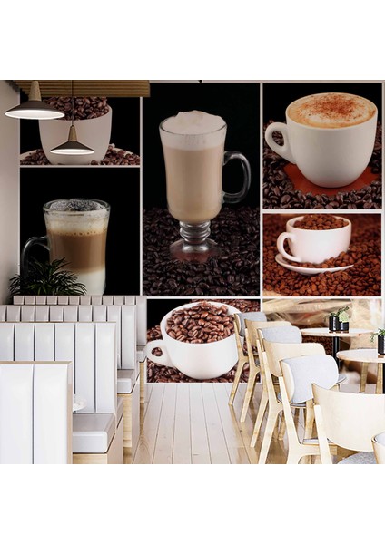 Kahve Çeşitleri Cafe Duvar Kağıdı Baskı