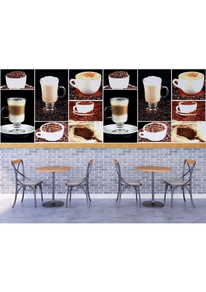Kahve Çeşitleri Cafe Duvar Kağıdı Baskı