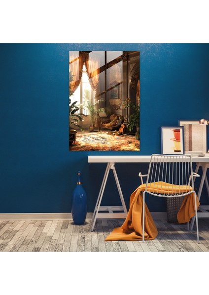 Johannes Vermeer Glass Wall Art - Woman Playing Musical Instrument - Johannes Vermeer, Glass Wall Art, Johannes Vermeer, Modern Art, 30X45 fiyatları