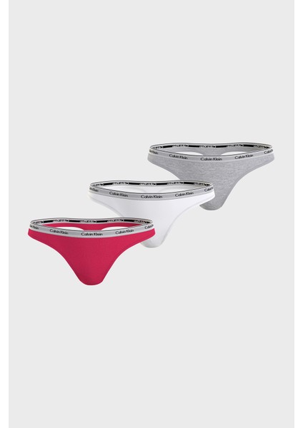 Streç Pamuklu 3 Pack Tanga Külot 000QD5209ENP4 Bayan Külot 000QD5209E Np4