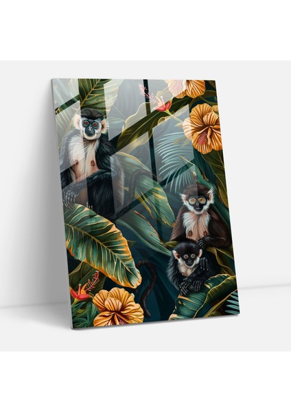 Frida Kahlo Style Glass Art - Frida Kahlo Eserleri, Home Decoration, Frida Kahlo Style, Glass Wall Art, 30X45