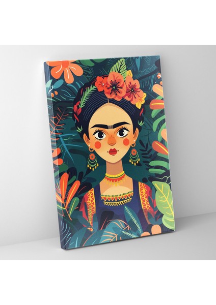 Frida Kahlo Style Canvas Print - Frida Kahlo, Wall Art, Canvas, Home Decoration, 30X50