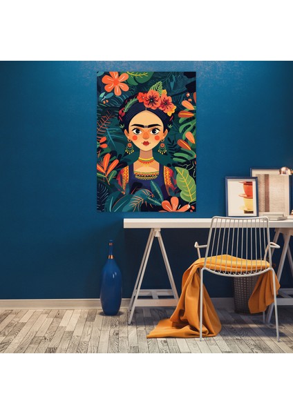 Frida Kahlo Style Canvas Print - Frida Kahlo, Wall Art, Canvas, Home Decoration, 30X50 fiyatları