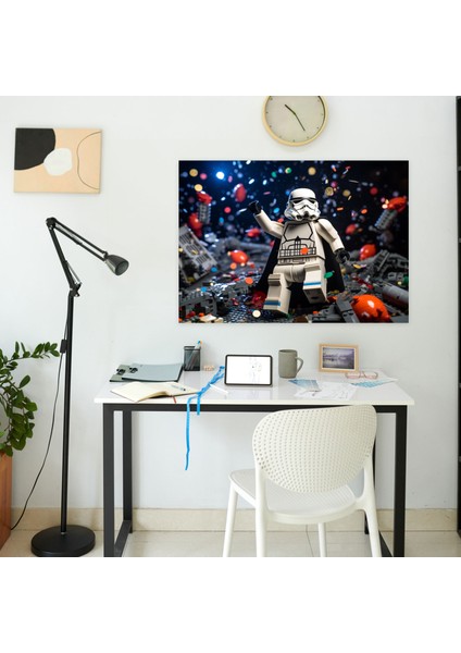 LEGO Canvas Print - Epic Space Battle With Star Wars Icons - Lego, Canvas Print, Lego, Canvas Wall Art, 100X70