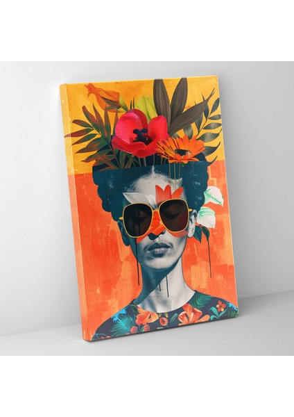 Frida Kahlo Style Wall Decoration - Frida Kahlo, Wall Decoration, Canvas, Frida Kahlo Style, 30X50