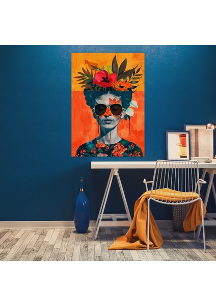 Frida Kahlo Style Wall Decoration - Frida Kahlo, Wall Decoration, Canvas, Frida Kahlo Style, 30X50