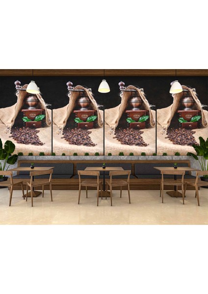 Kahve Öğütme Makinesi Cafe Duvar Kağıdı Baskı modelleri