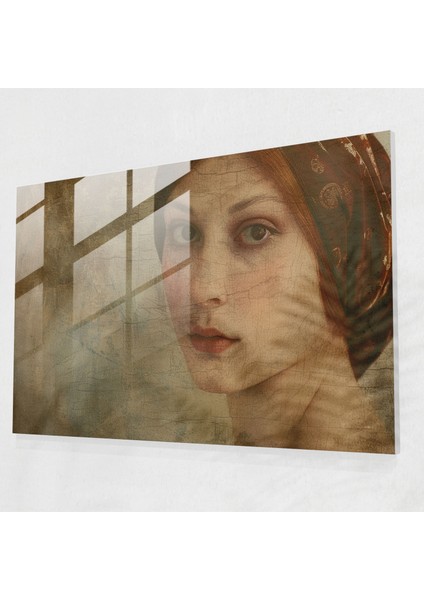 Leonardo Da Vinci Wall Decoration: Mysterious Woman Portrait - Leonardo Da Vinci, Modern Art, Wall Decoration, Glass Print, 45X30