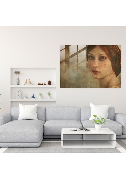 Leonardo Da Vinci Wall Decoration: Mysterious Woman Portrait - Leonardo Da Vinci, Modern Art, Wall Decoration, Glass Print, 45X30 fiyatları