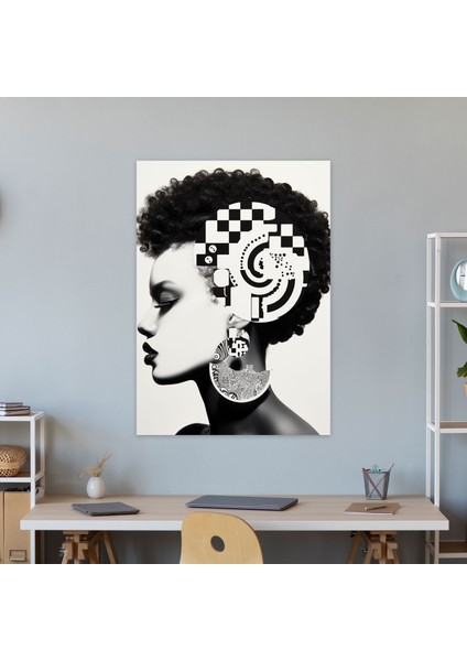 Afro Pride Duvar Dekorasyonu - Afro, Duvar Dekorasyonu, Afro'dan Esinlenen Semboller, Kolaj, 50X70