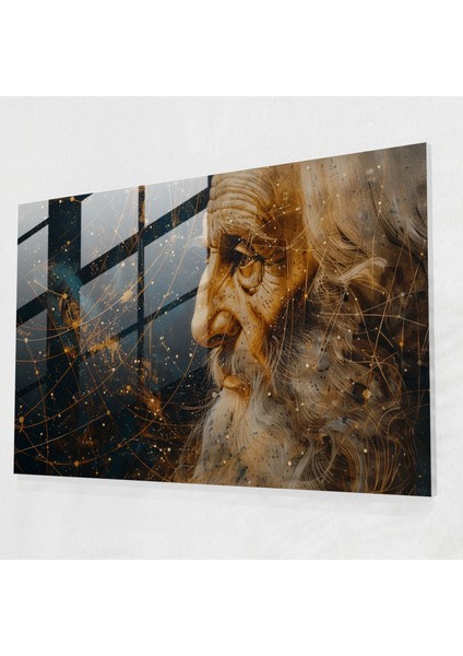 Leonardo Da Vinci Glass Print - Leonardo Da Vinci, Glass Art, Leonardo Da Vinci, Glass Print, 45X30