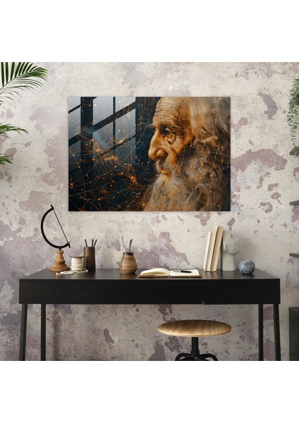 Leonardo Da Vinci Glass Print - Leonardo Da Vinci, Glass Art, Leonardo Da Vinci, Glass Print, 45X30