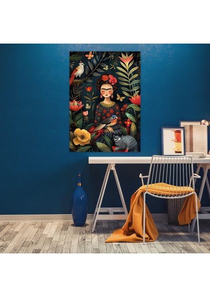 Frida Kahlo Style Canvas Print - Frida Kahlo, Canvas Wall Art, Canvas, Wall Art, 30X50 fiyatları