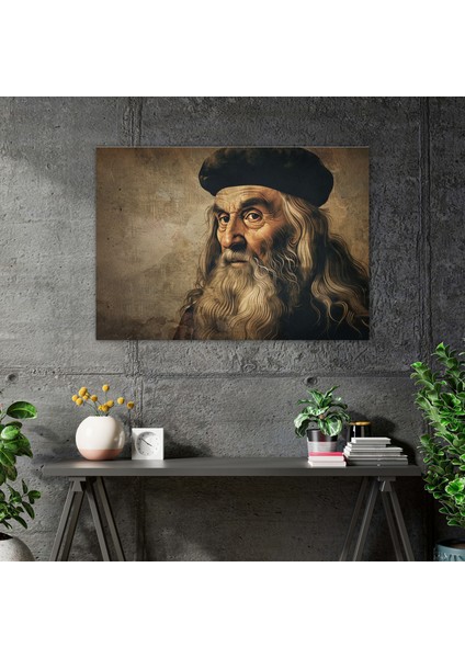 Leonardo Da Vinci Canvas Print - Leonardo Da Vinci, Canvas, Leonardo Da Vinci, Wall Art, 50X30 modelleri