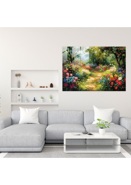 Leonid Afremov Glass Wall Art: Colorful Garden Glass Print - Leonid Afremov, Glass Print, Home Decoration, Modern Art, 45X30 fiyatları